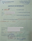 Certificat de nationalité